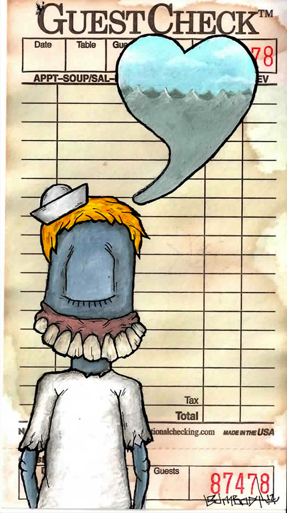 Guest Checks, Restaurant Check Art Foodiggity