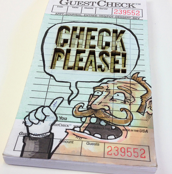 Check Please! A Collection Of Art On Guest Checks Foodiggity