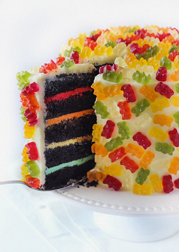 Gummy Bear Layer Cake Foodiggity