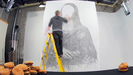 Mona Lisa in Burger Grease