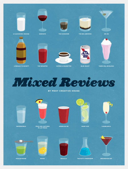 Mixed Reviews: 20 Famous Movie Beverages, Illustrated