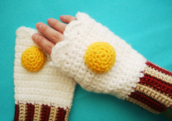 Bacon and Egg Mittens