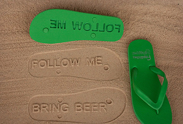 Follow Me Bring Beer, Custom Flip-Flops