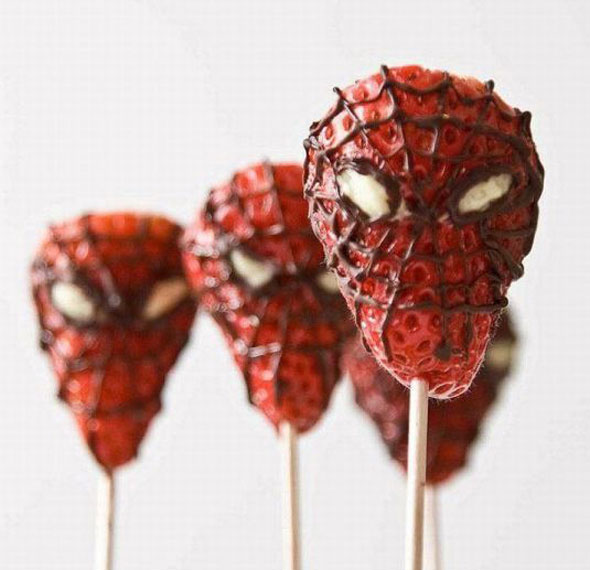 spider-strawberries