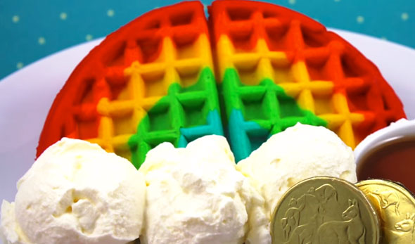 rainbow-waffles