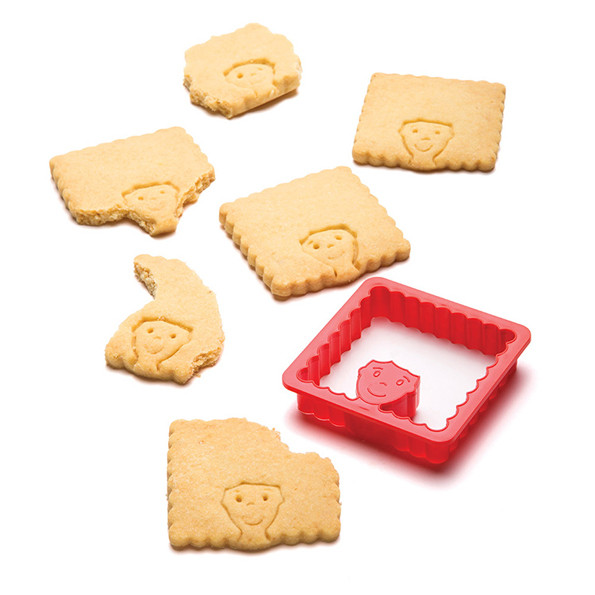 The Hairdo Cookie Cutter Creates A Head of Hair That The Eater Styles With Each Bite