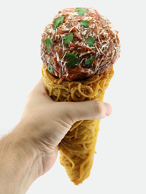 SpaghettiAndMeatballCone