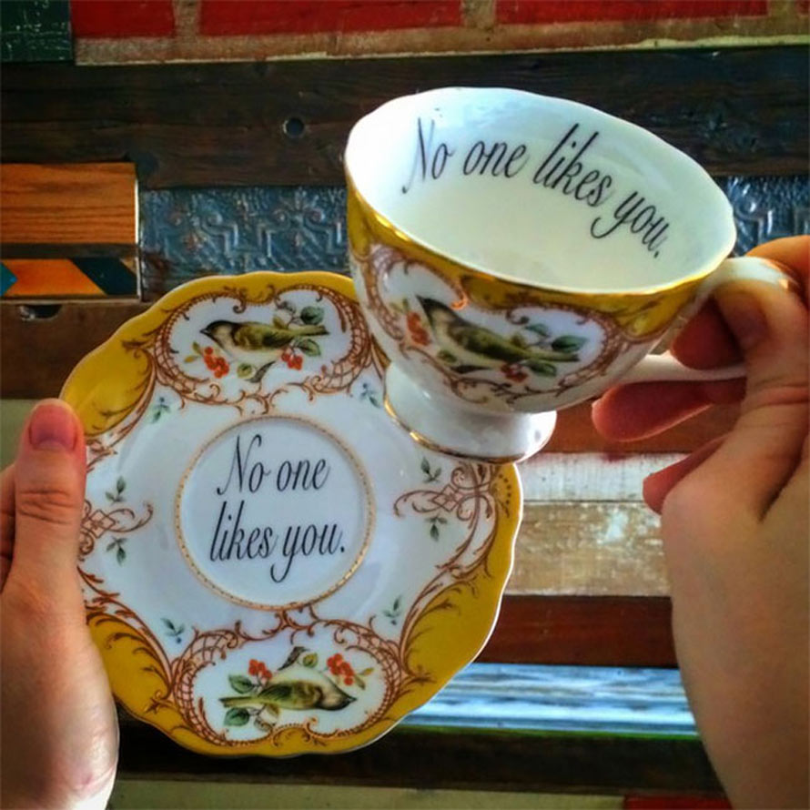 Fancy Teacups Include Insults For Your Classy Friends